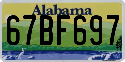 AL license plate 67BF697