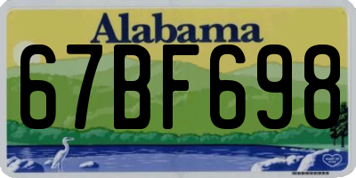 AL license plate 67BF698