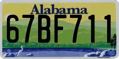 AL license plate 67BF711