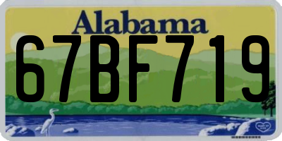 AL license plate 67BF719