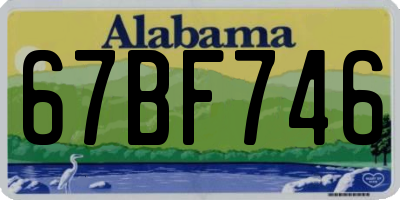 AL license plate 67BF746