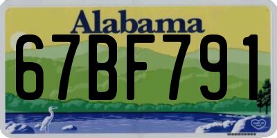 AL license plate 67BF791
