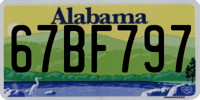 AL license plate 67BF797