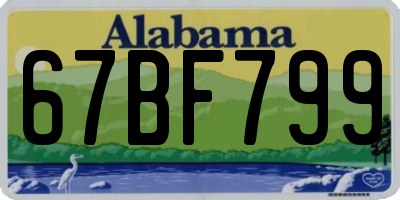 AL license plate 67BF799