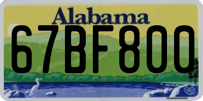 AL license plate 67BF800