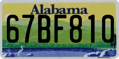 AL license plate 67BF810