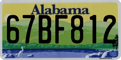 AL license plate 67BF812
