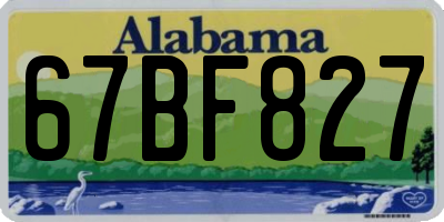 AL license plate 67BF827