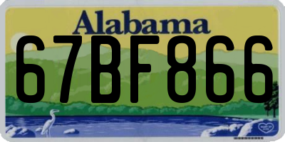 AL license plate 67BF866