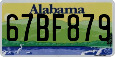 AL license plate 67BF879