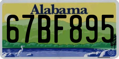 AL license plate 67BF895