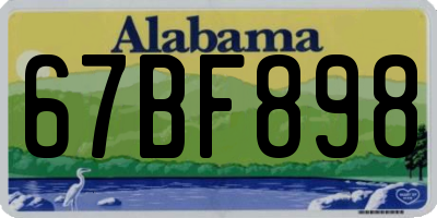 AL license plate 67BF898
