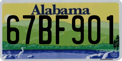 AL license plate 67BF901