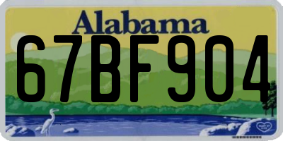 AL license plate 67BF904