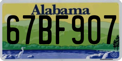 AL license plate 67BF907