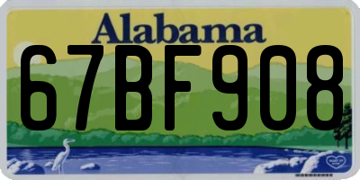 AL license plate 67BF908