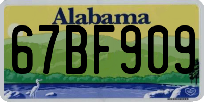 AL license plate 67BF909