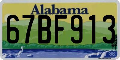 AL license plate 67BF913