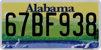 AL license plate 67BF938