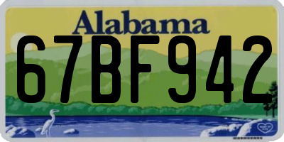 AL license plate 67BF942