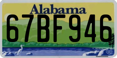 AL license plate 67BF946