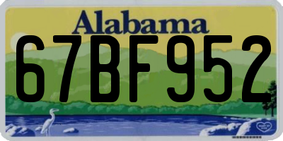 AL license plate 67BF952