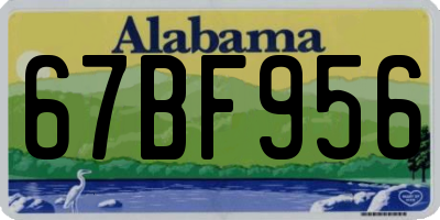 AL license plate 67BF956