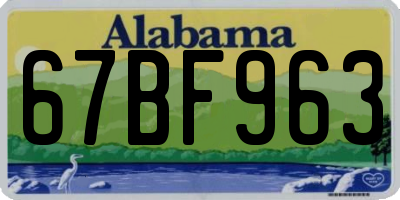 AL license plate 67BF963