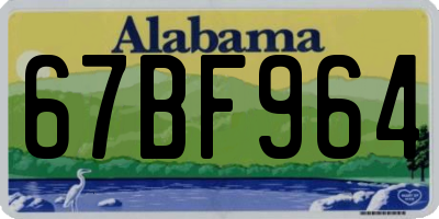 AL license plate 67BF964