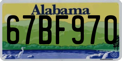 AL license plate 67BF970