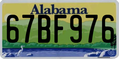 AL license plate 67BF976