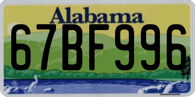 AL license plate 67BF996
