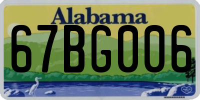 AL license plate 67BG006