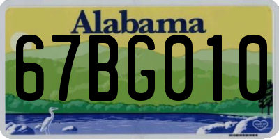 AL license plate 67BG010