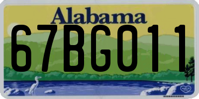 AL license plate 67BG011