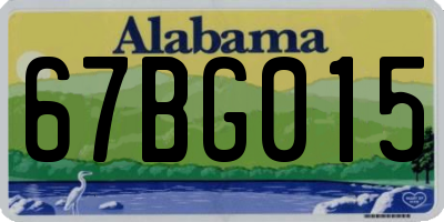 AL license plate 67BG015