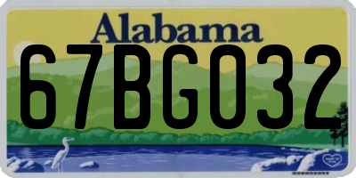 AL license plate 67BG032