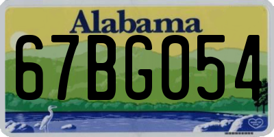 AL license plate 67BG054