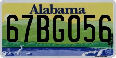 AL license plate 67BG056