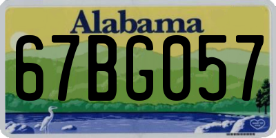 AL license plate 67BG057