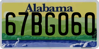 AL license plate 67BG060