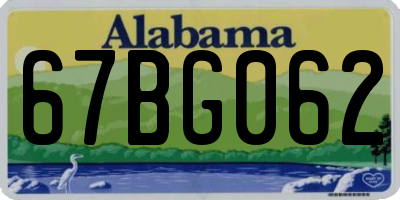 AL license plate 67BG062