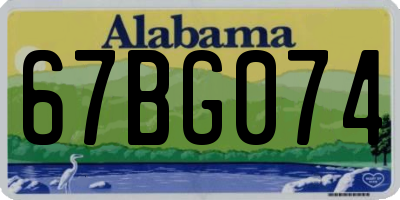 AL license plate 67BG074