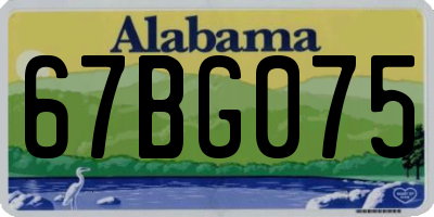 AL license plate 67BG075