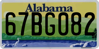 AL license plate 67BG082