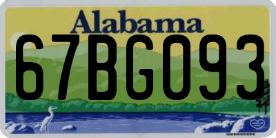 AL license plate 67BG093