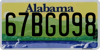 AL license plate 67BG098