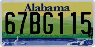 AL license plate 67BG115