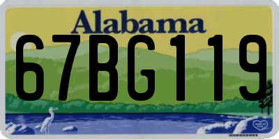 AL license plate 67BG119