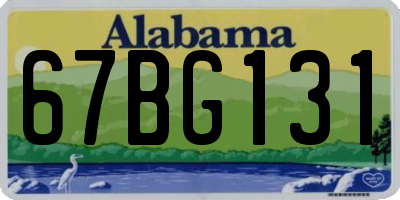 AL license plate 67BG131
